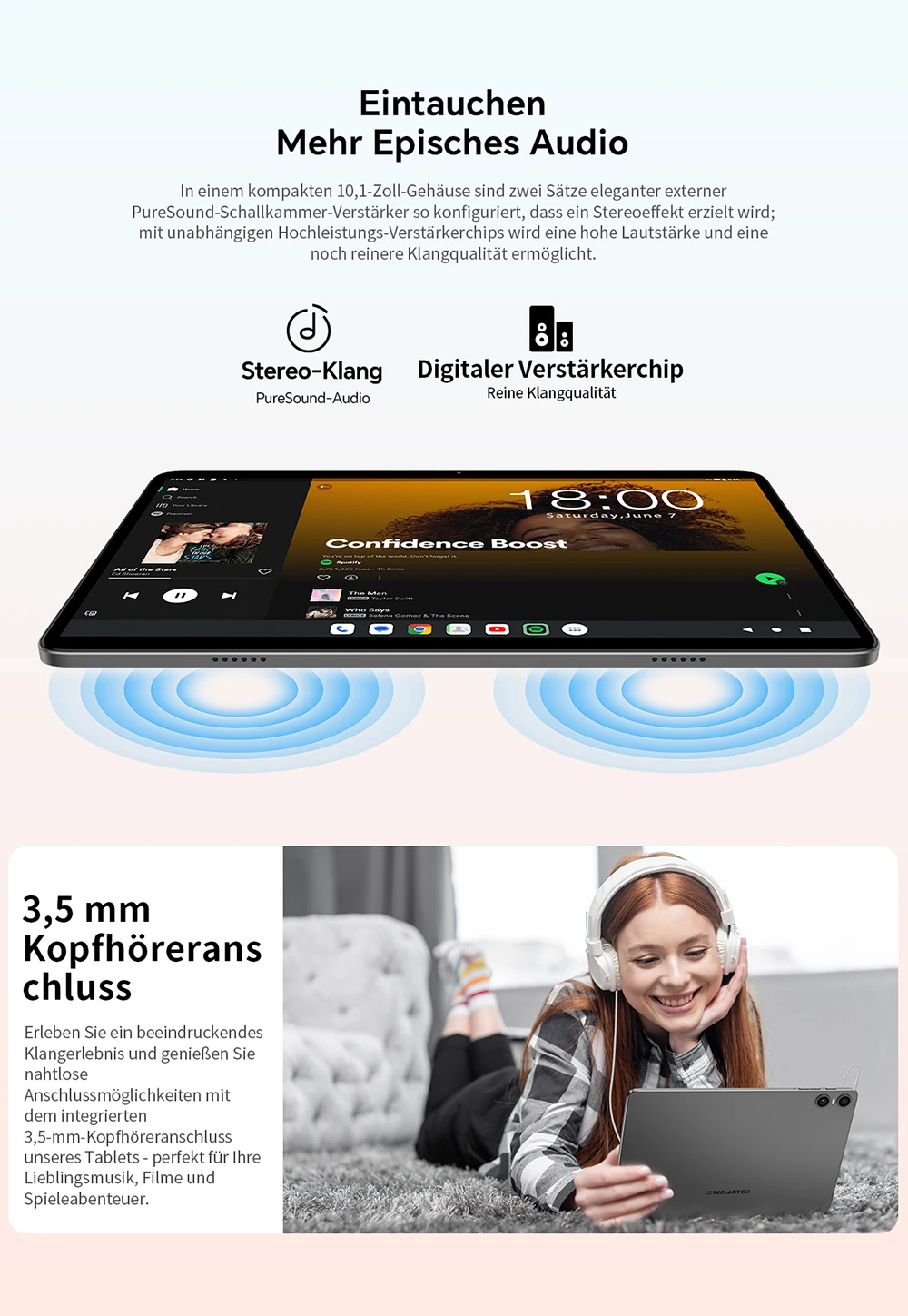 Teclast P30T 2026 10,1-Zoll-Tablet, mit Gemini AI, Android 16, bis zu 16 GB RAM (3 GB + 13 GB erweiterbar), 128 GB ROM, T7250 8-Kern-Prozessor, 6000-mAh-Akku, Type-C-Anschluss. – Detail 8