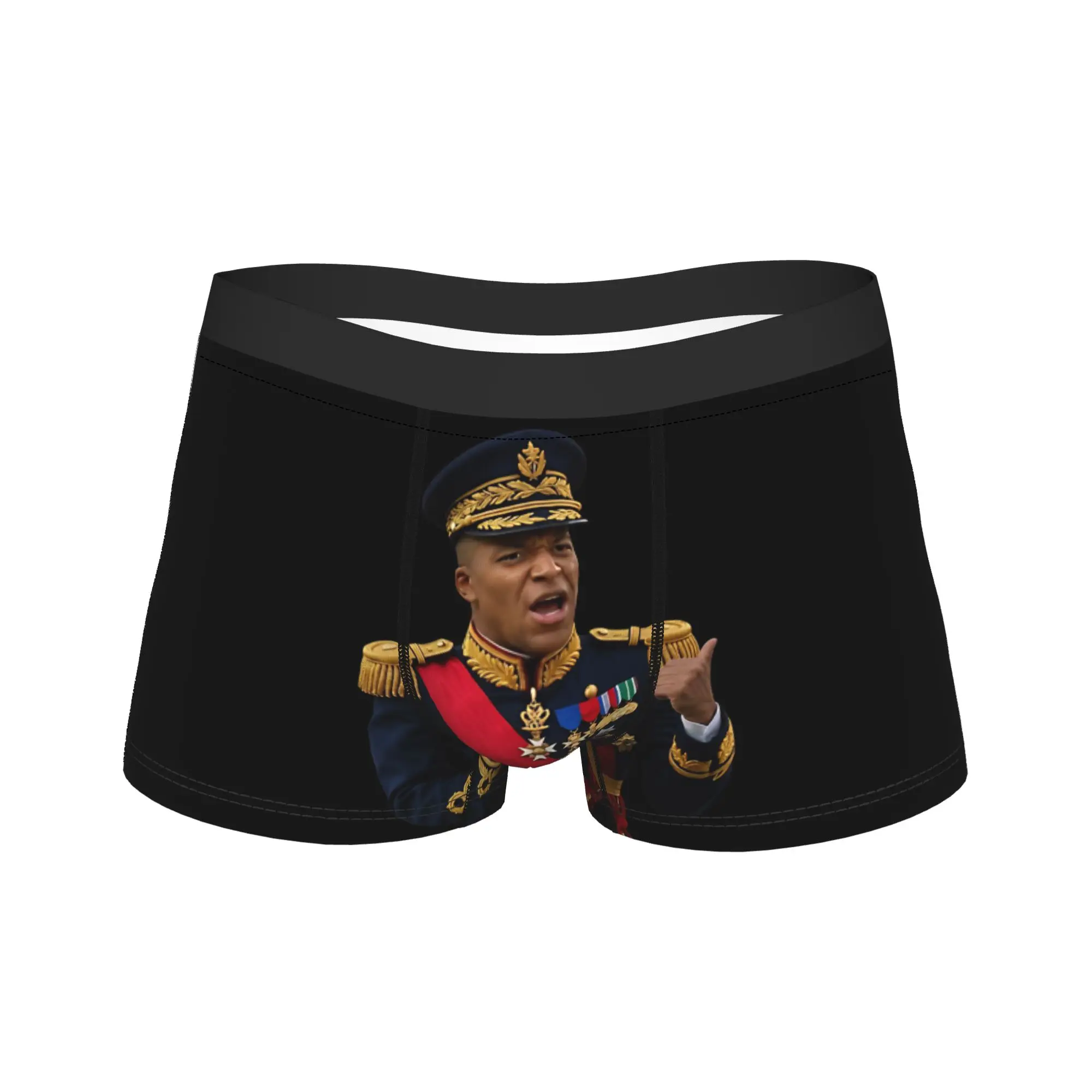 Kylian Mbappe  Golden General Uniform Number 10 Underwear Men Underpants Breathable Boxer Shorts Quality Boxer Brief Plus Size