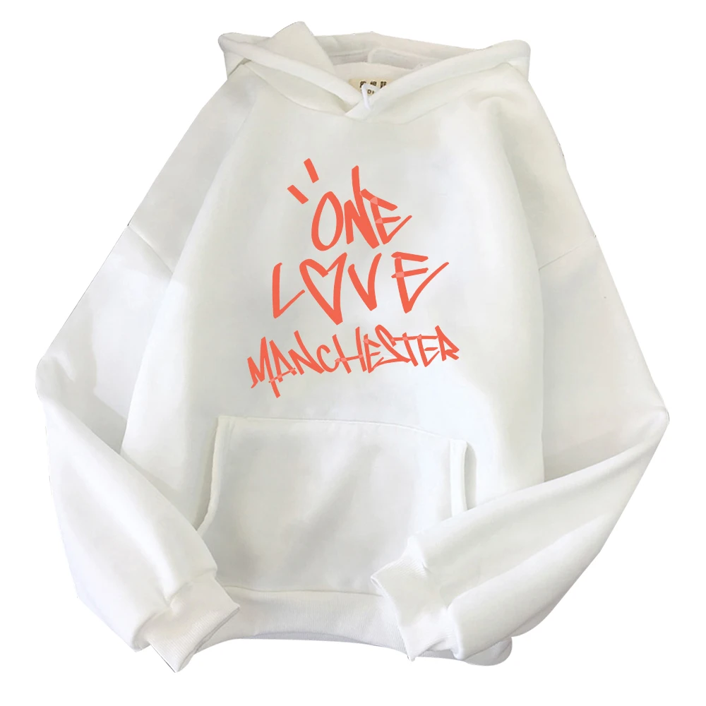 Ariana Grande One Love Manchester Hoodie Harajuku Pullover Tops Sweatshirt Fans Gift