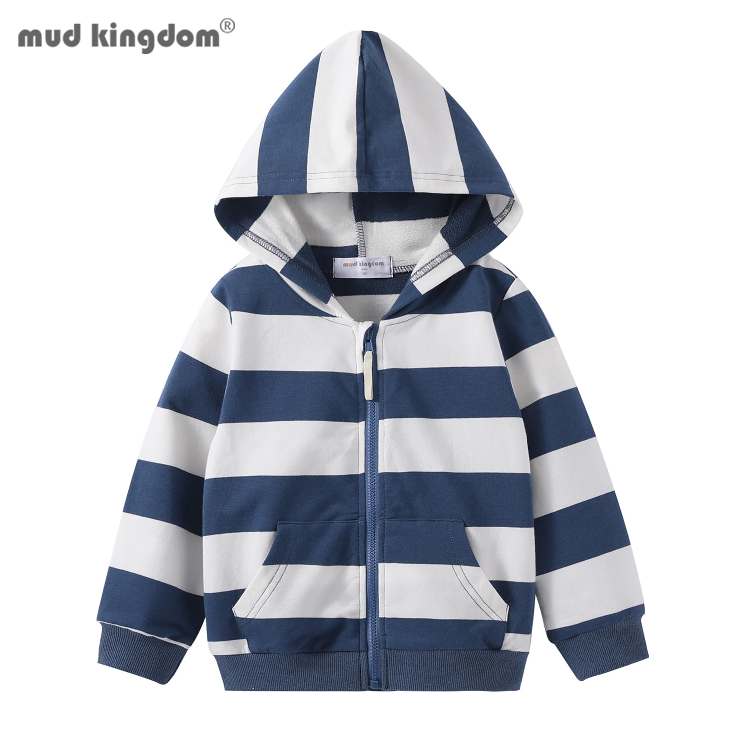 

Mudkingdom Boy Girl Hoodies Camouflage Zip Up Rainbow Stripe Tie-dyed Hooded Sweatshirt Outerwear for Kids Autumn Spring Clothes