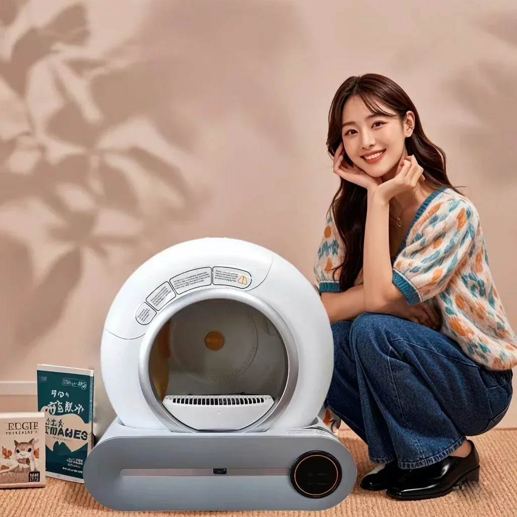 

2024 New Design Smart Cat Litter Box Hidden Large Self Electric Automatic Cleaning Sifting APP Control