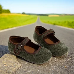 Girl's Sweet Leather Shoes Trendy Princess Red Polka Dot Baby Single Shoe, Student Soft Sole Retro Velvet Children's Bean Shoes