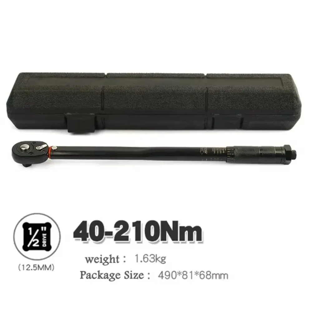 

1/2 "3/8" 1/4" приводной динамометрический ключ 5-25 Нм 19-110 Нм 40-210 Нм хром-ванадиевая сталь трещоточный ключ прочность ручной инструмент