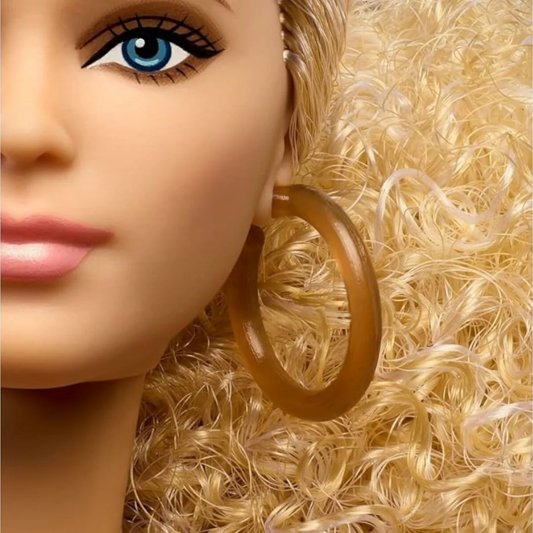 Genuine 2026 Barbie Basics Collectible Doll Model 07 With Blonde Hair in White Pants With Golden Print Girl Birthday Gift Toy view 3