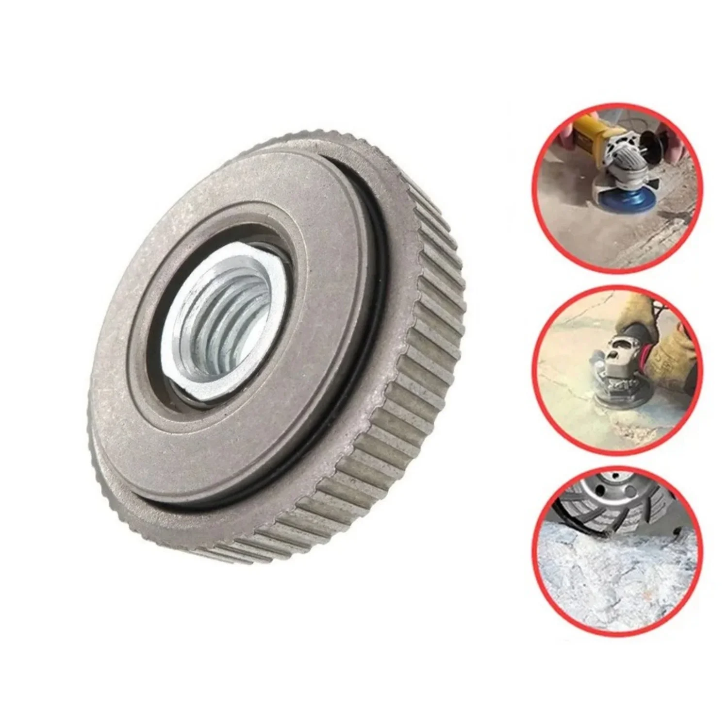 M14 Thread Angle Grinder Inner Outer Flange Self-locking Pressing Plate Quick Release Flange Nut Clamping Power Chuck Tool Parts