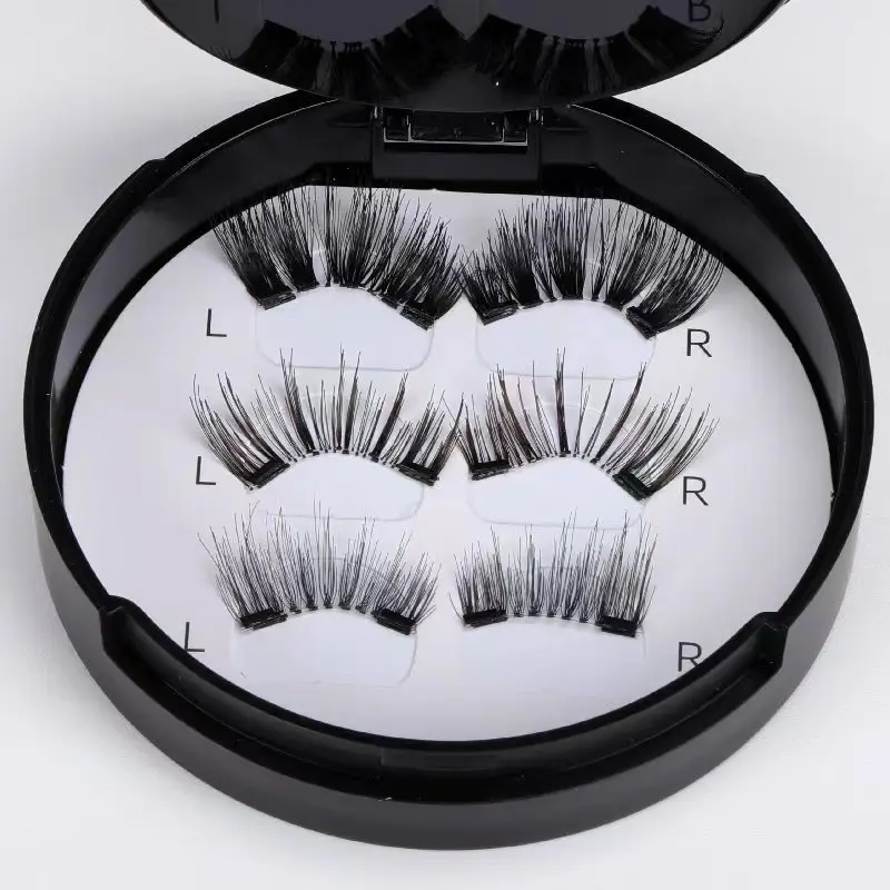 Hbzgtlad cílios magnéticos 14 pares reutilizáveis sem necessidade de cola cílios superiores grossos naturais com pinças magnéticas ferramenta de maquiagem