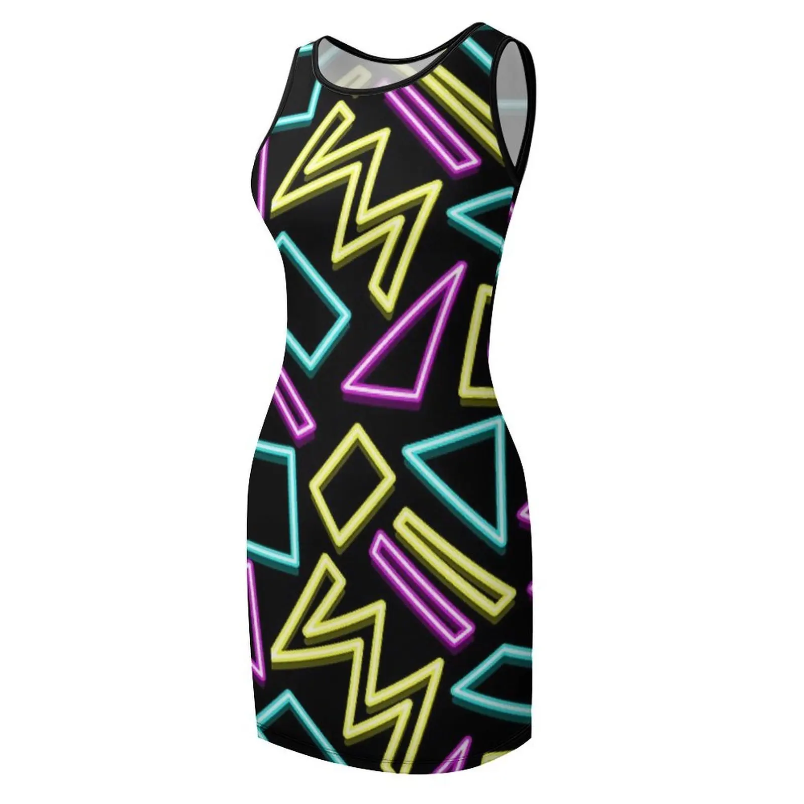 Robe d'été sans manches néon des années 80, robes élégantes pour femmes, vêtements pour mariage, 2025