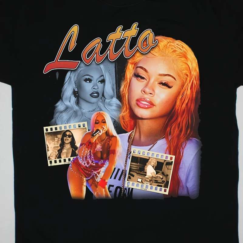 الأمريكية الرجعية لاتو الرجال نمط تي شيرت الصيف جديد عادية وعصرية المتضخم الرجال والنساء ملابس الشارع