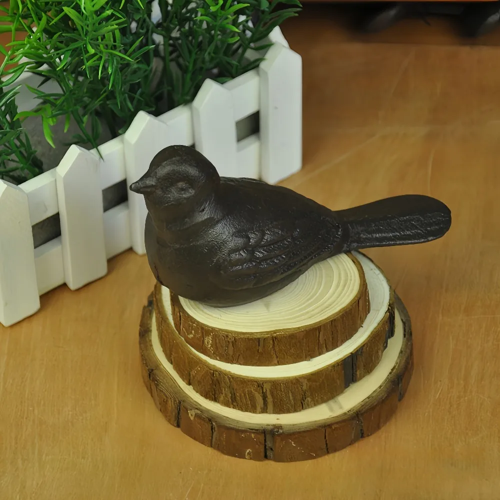 1pc Door Stopper Wedge, Heavy Duty Cast Iron Decorative Bird Door Stops, Rustic Doorstop, Vintage Animal Statue (Bird)