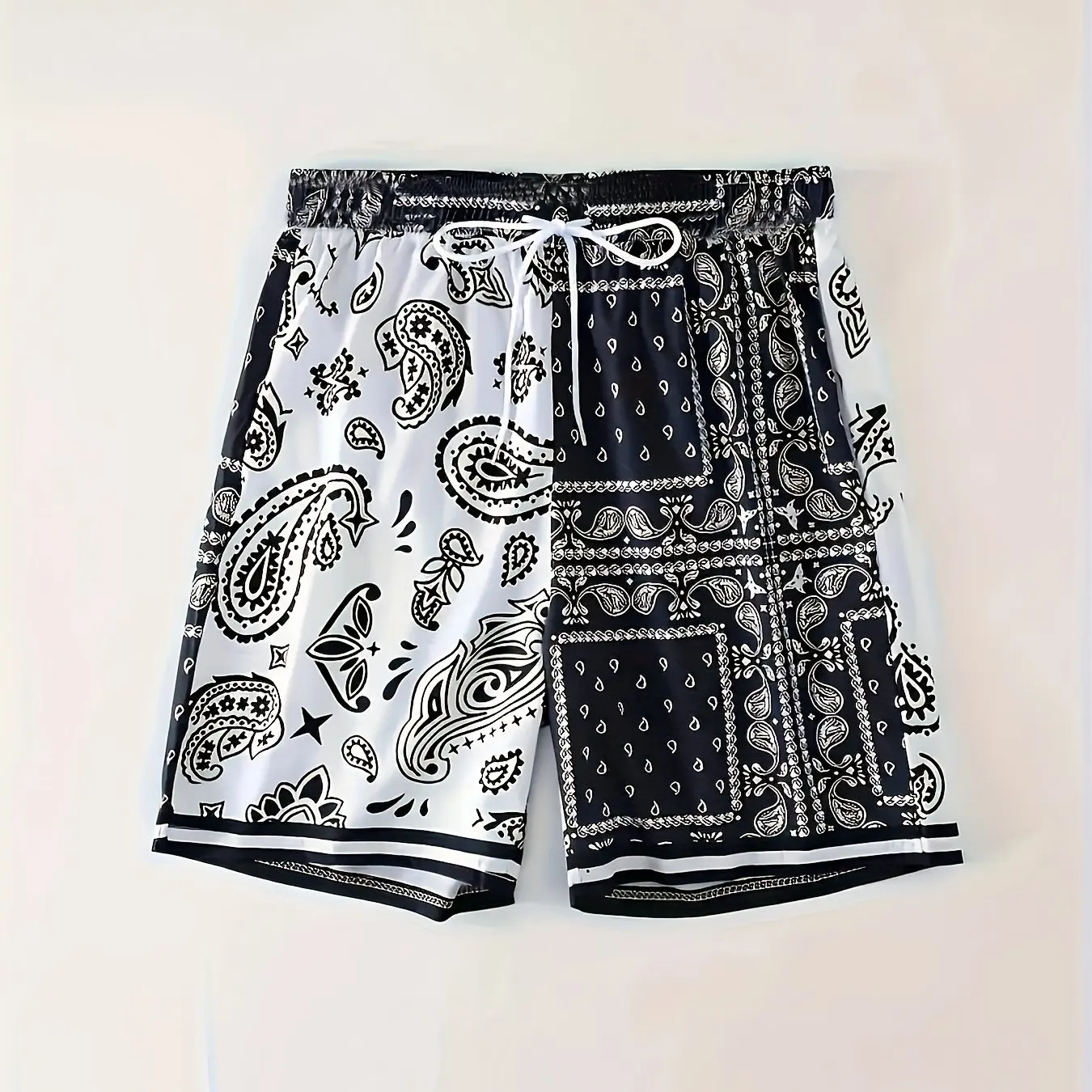 3D retro printed men\'s new summer beach loose shorts casual surfing comfortable polyester fiber high-quality beach shorts