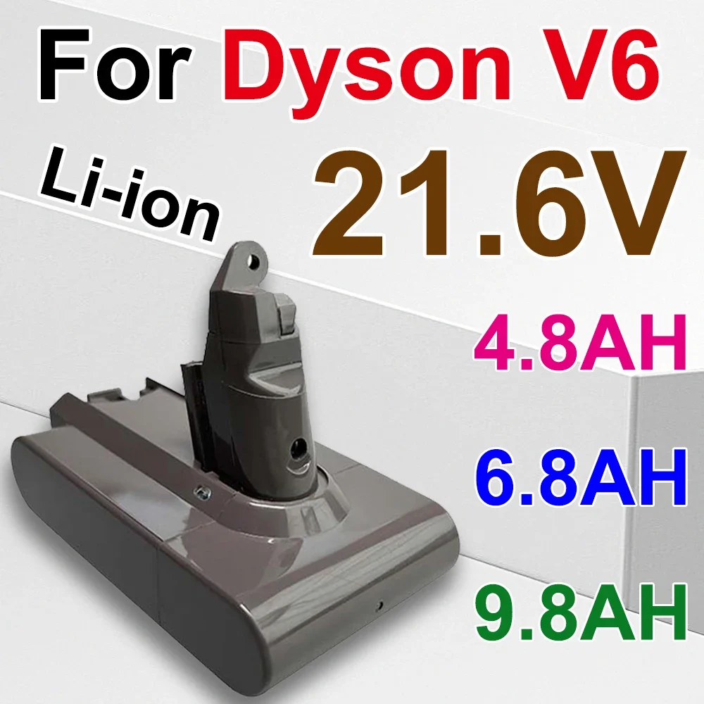 

Аккумулятор V6 для Dyson, 21,6 в, 6800 мА · ч, для пылесосов Dyson V6 DC58,DC59,DC62, 650770880, SV03,SV04,SV05,SV06,SV07,SV09