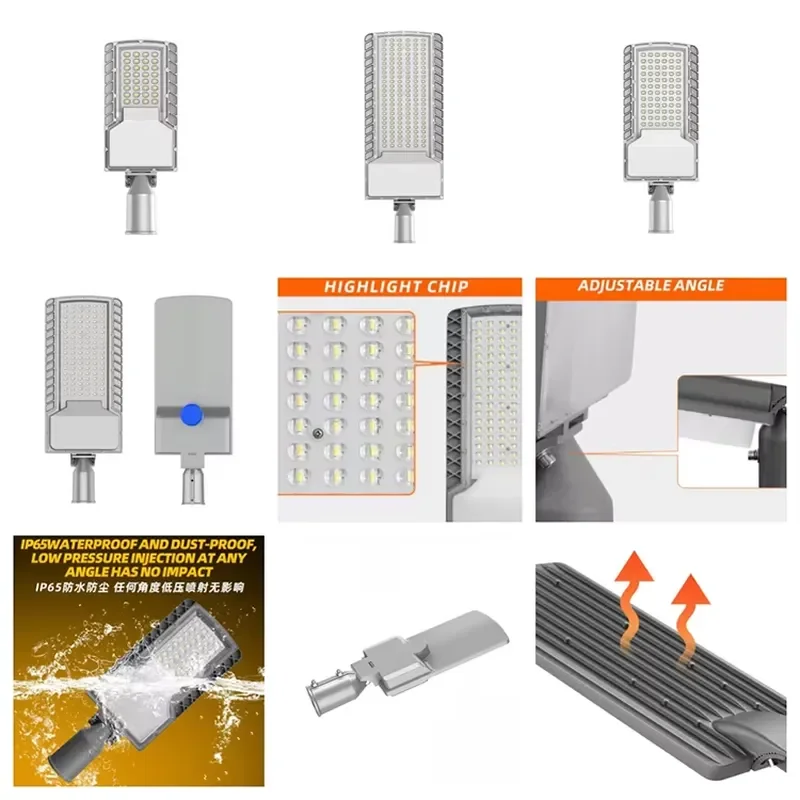 New Design 50W 200W Power Supply Die-cast Aluminum IP66 Rated ROHS Certified Outdoor LED Street Lamp for LED Lighting