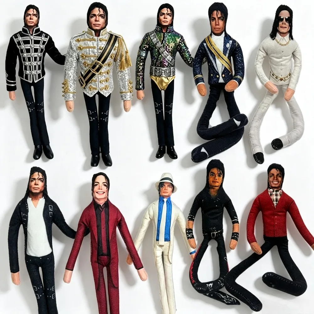 Michael Jackson Cosplay Prop Doll Plush Figure Abstract Joint Mobility Dolls Soft Stuffed Room Decoration Props Collection Gift