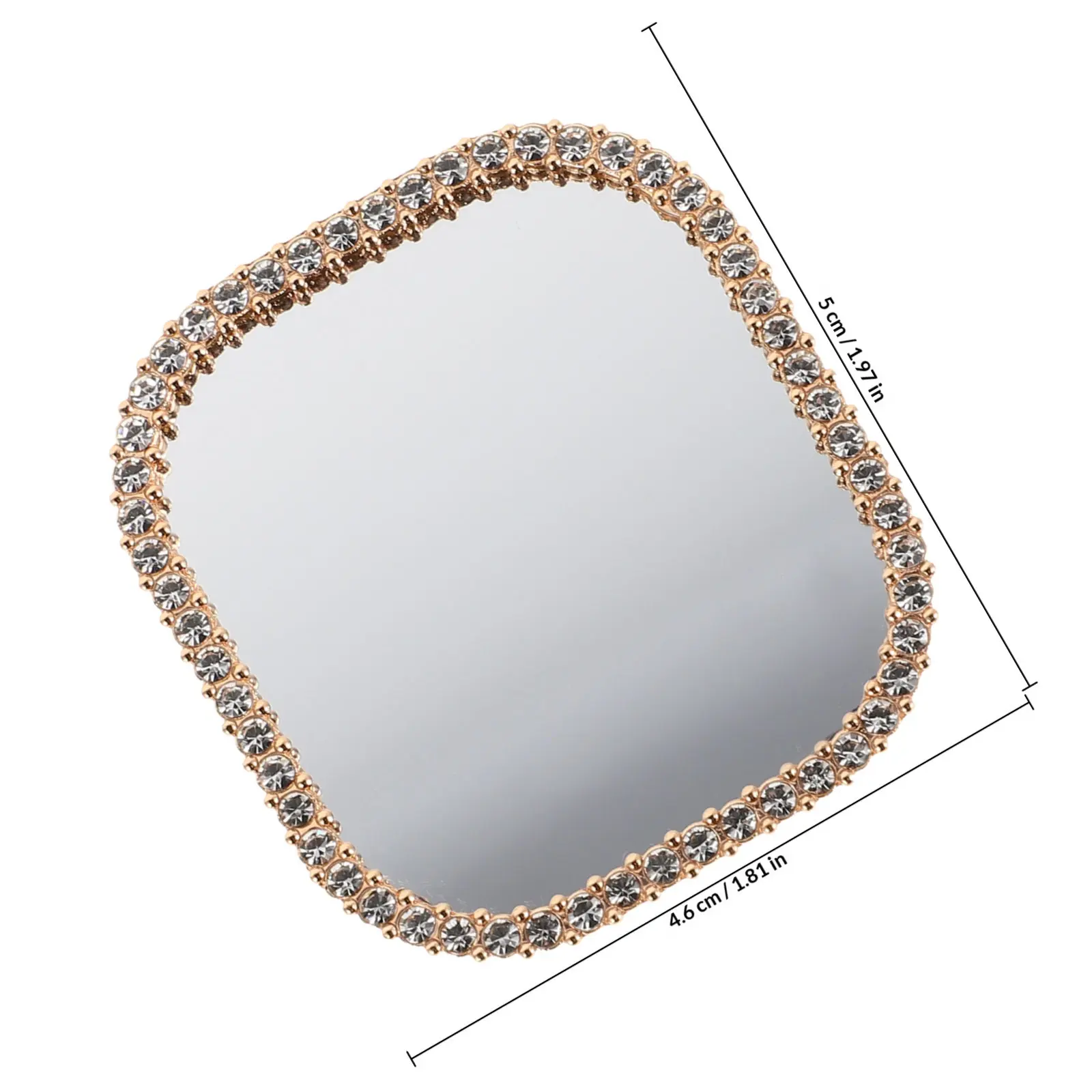 2Pcs Portable Self-Adhesive Mirror Decal for Phone Case Quick -Up Makeup Accessory Decoration Sticker for Mobile Cover - view 5