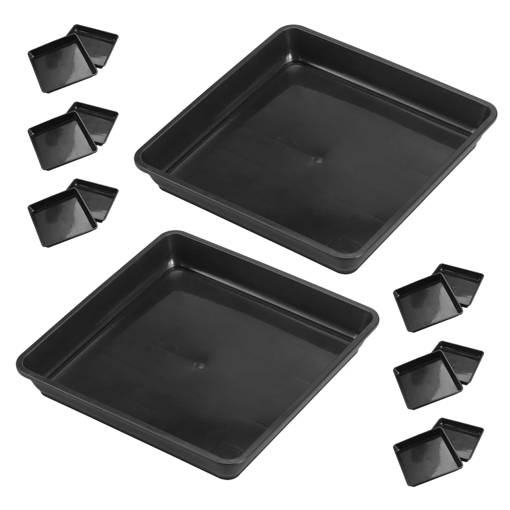 

15pcs Plant Saucer Square Flower Pot Tray For Indoor Outdoor Plants Thick Plastic Water Tray Bonsai Potted Plants Drainage Plate
