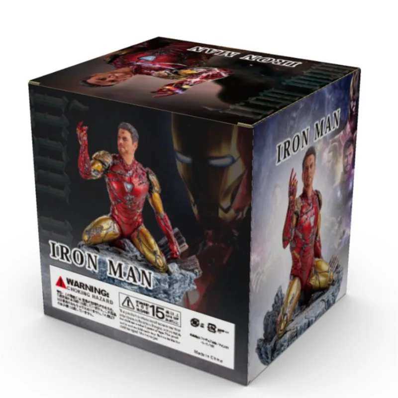 25 سنتيمتر المنتقمون Endgame فيلم الأجهزة الطرفية الرجل الحديدي نموذج لجسم الركوع الموقف تمثال سطح المكتب الديكور جمع الهدايا لعبة طفل #6