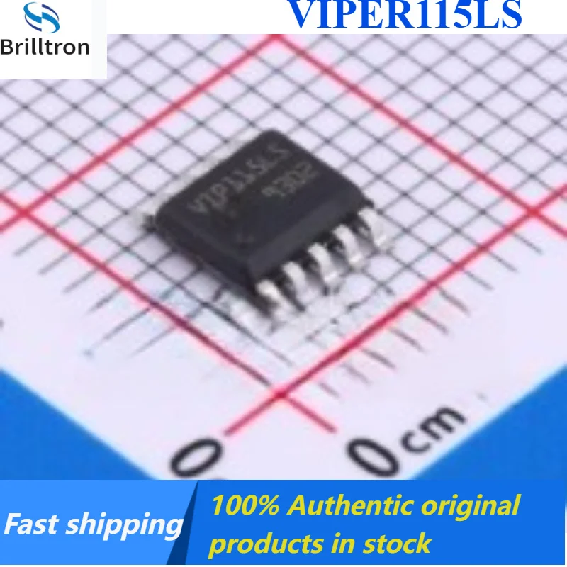 2-10PCS NEW VIPER115LSTR Original SOP-10 AC-DC Controller From Semiconductor Manufacturers, in Stock, Fast Shipping.