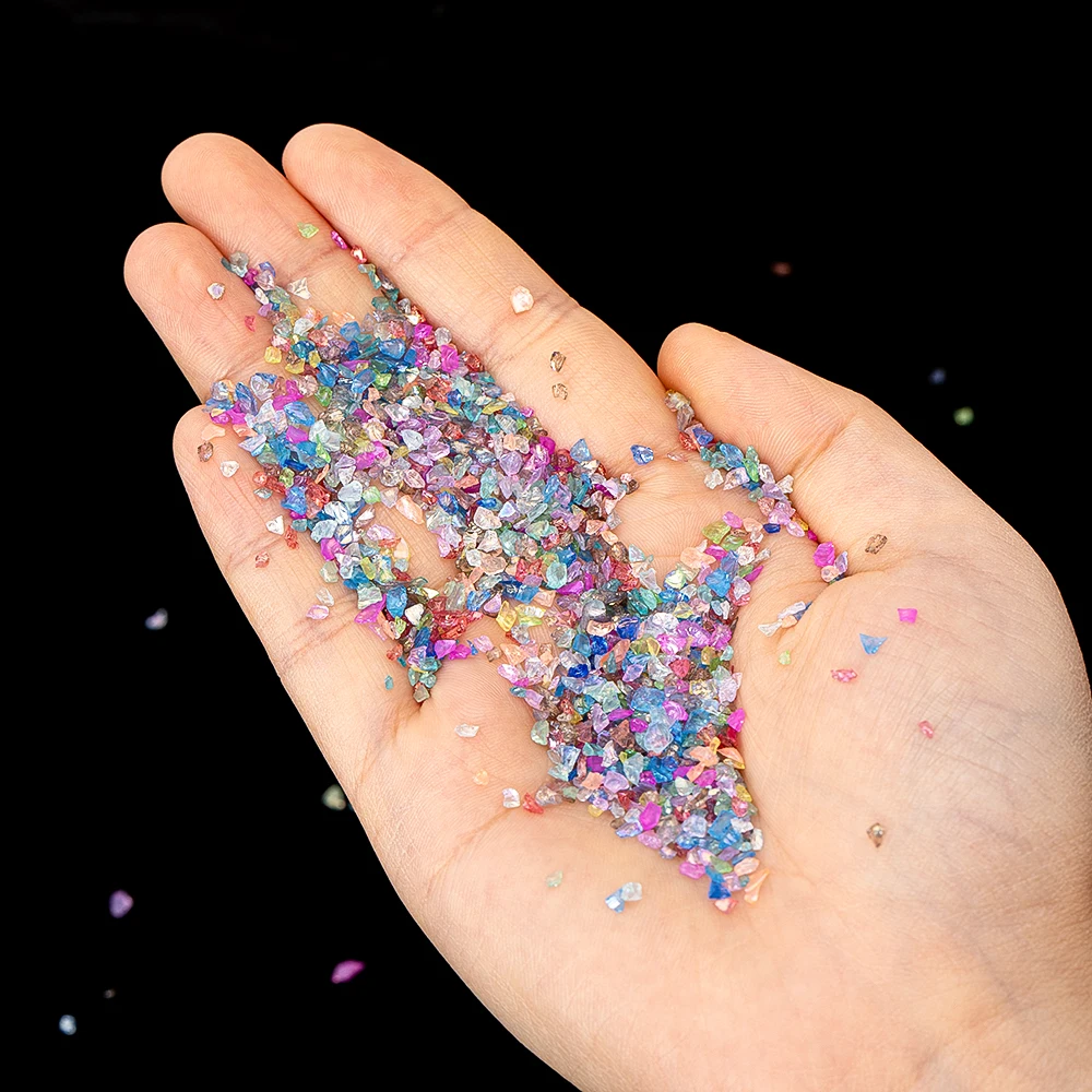 20g/lot Irregular Resin Filling Crushed Glass Stones For DIY Epoxy Resin Mold Jewelry Making Crystal Nail Art Decoration