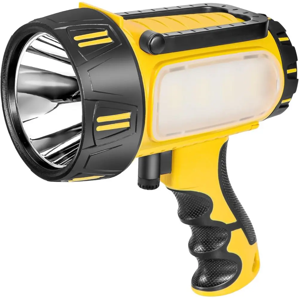 

WEILAI Super Bright Rechargeable Spotlight Handheld Rechargeable LED lashlight Tactical Searchlight with USB Output 6 Light es C