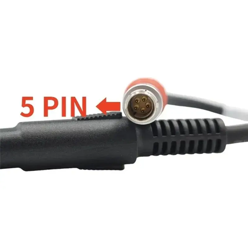 AED7-External Power Cable 5Pin A00302+A00400 Cable With Alligator Clips For Trimble For Topcon Total Stations GPS Hiper