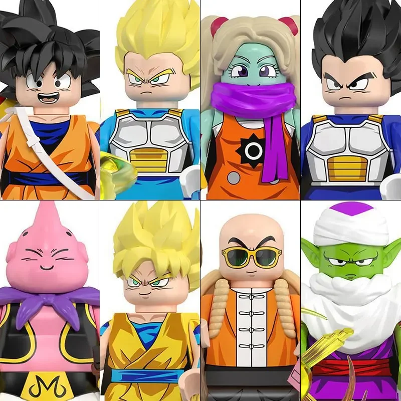 WM6183 DRAGON BALL Goku Vegeta Frieza Broli Blocs de construction Mini figurines Accessoires Cadeaux d'Halloween et de Noël pour enfants