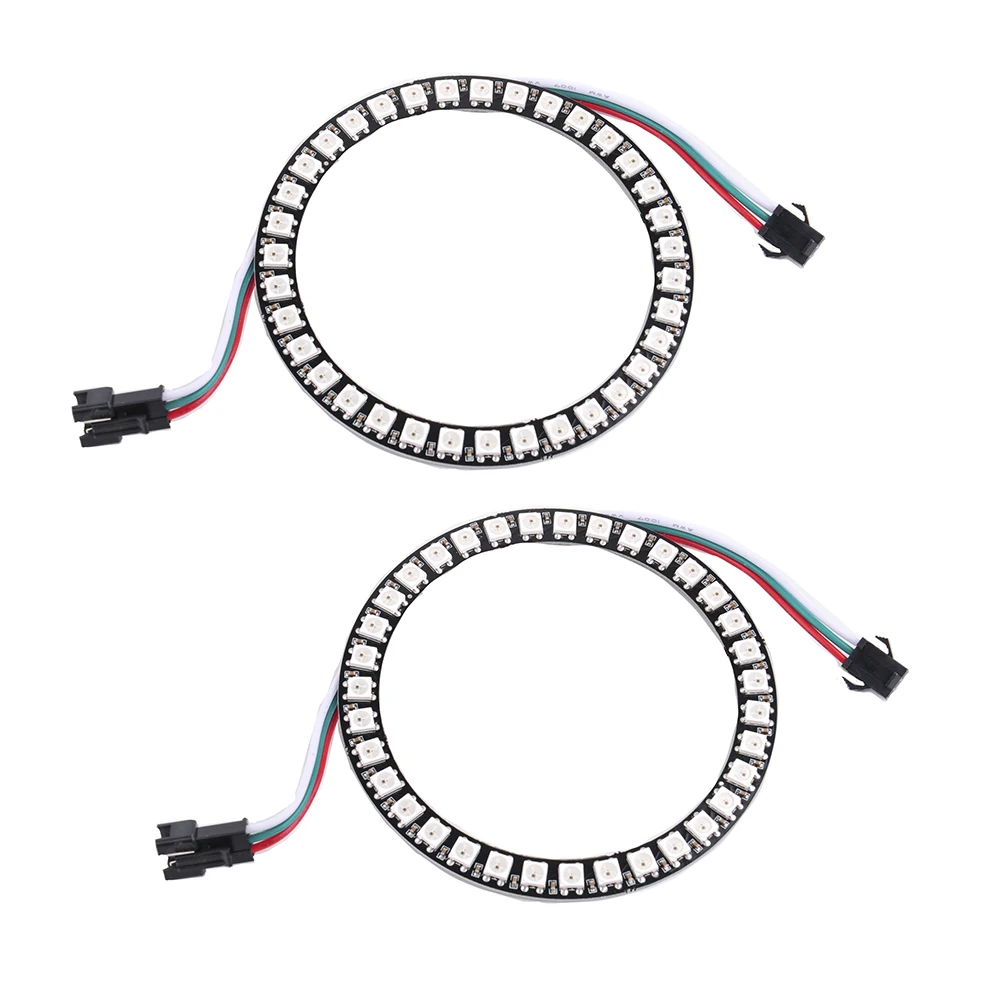 

2PCS/Set WS2812B Pixel LED Ring 8/16/24/35/45/128 Bits Addressable RGB LED Module DC5V Programming Parts For Smart Lighting