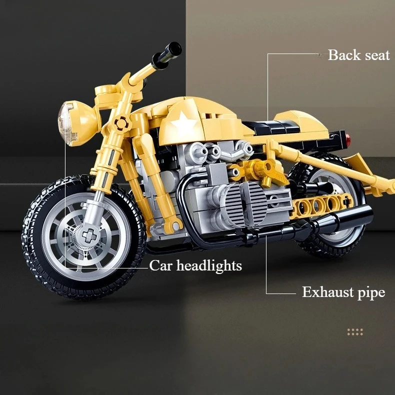 

Модель мотоцикла для сборки, детская развивающая игрушка, подарок на день рождения для мальчика, украшение для стола