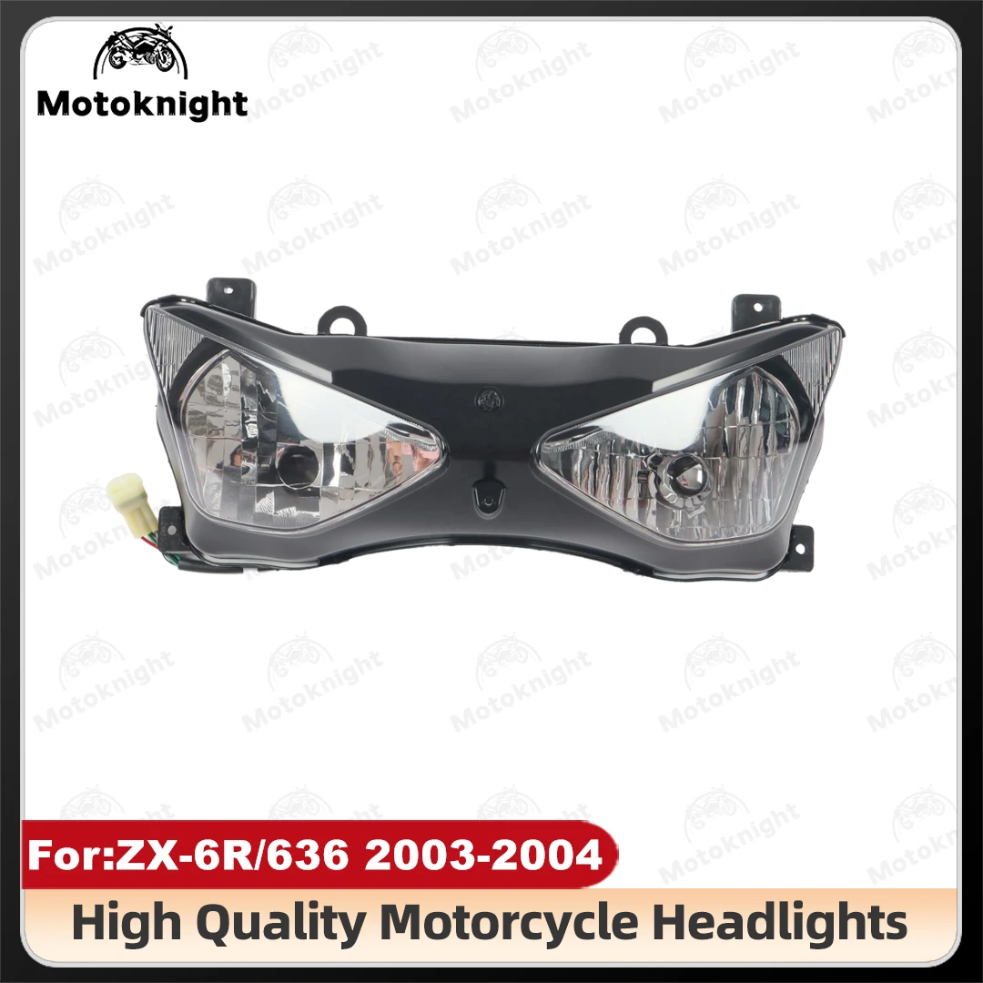 

Fit For Kawasaki Ninja ZX6R ZX-6R 2003 2004 Motorcycle Front Headlight Head Lamp Assembly Headlamp Light