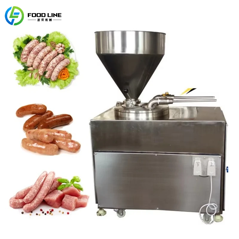 Customized Commercial Automatic Sausage Stuffer Pneumatic Sausage Filler for Restaurant Catering Deli Store