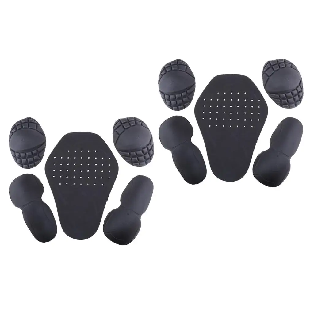 2x 5pcs Motorcycle Riding Protection Pad Jacket Armour Insert Protector Set
