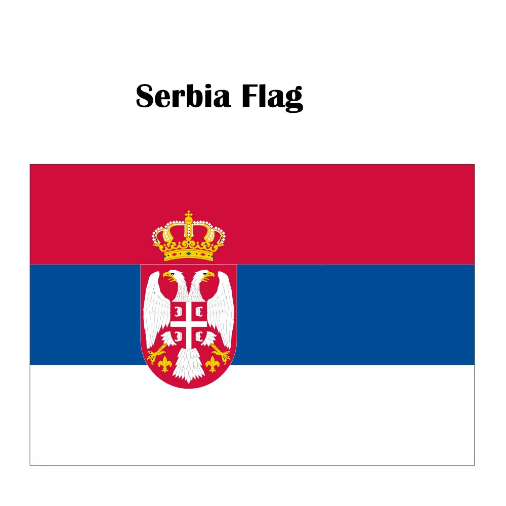 KAFNIK, 20*30cm/30*45cm/40*60cm/60*90cm Small Flags Serbia Flag for Countries World Event Decorative Flags