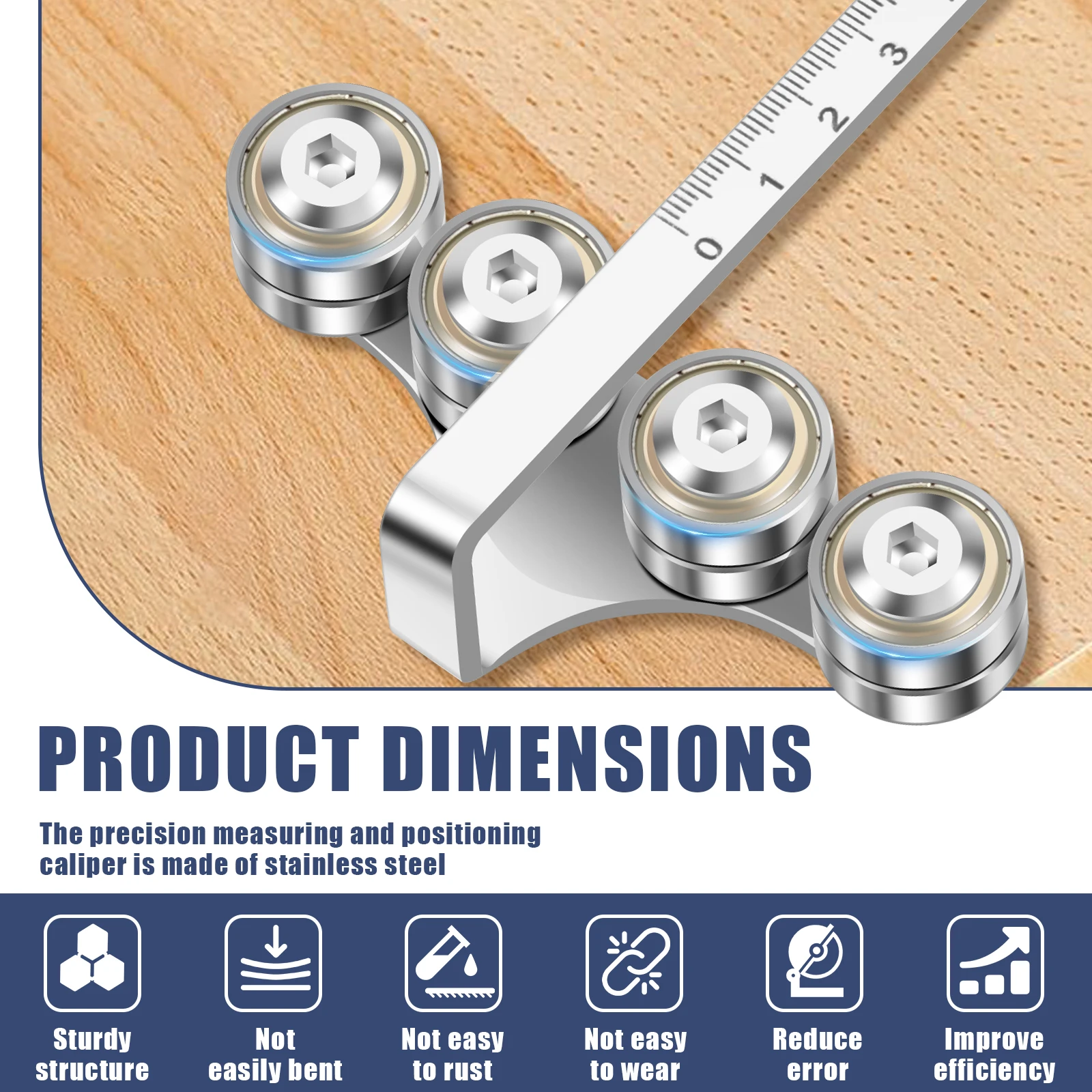 NEW Upgraded Circular Saw Guide Rail Positioning Calipers Stainless Steel Adjustable Precision Cutting Guide  for WoodworkingDIY