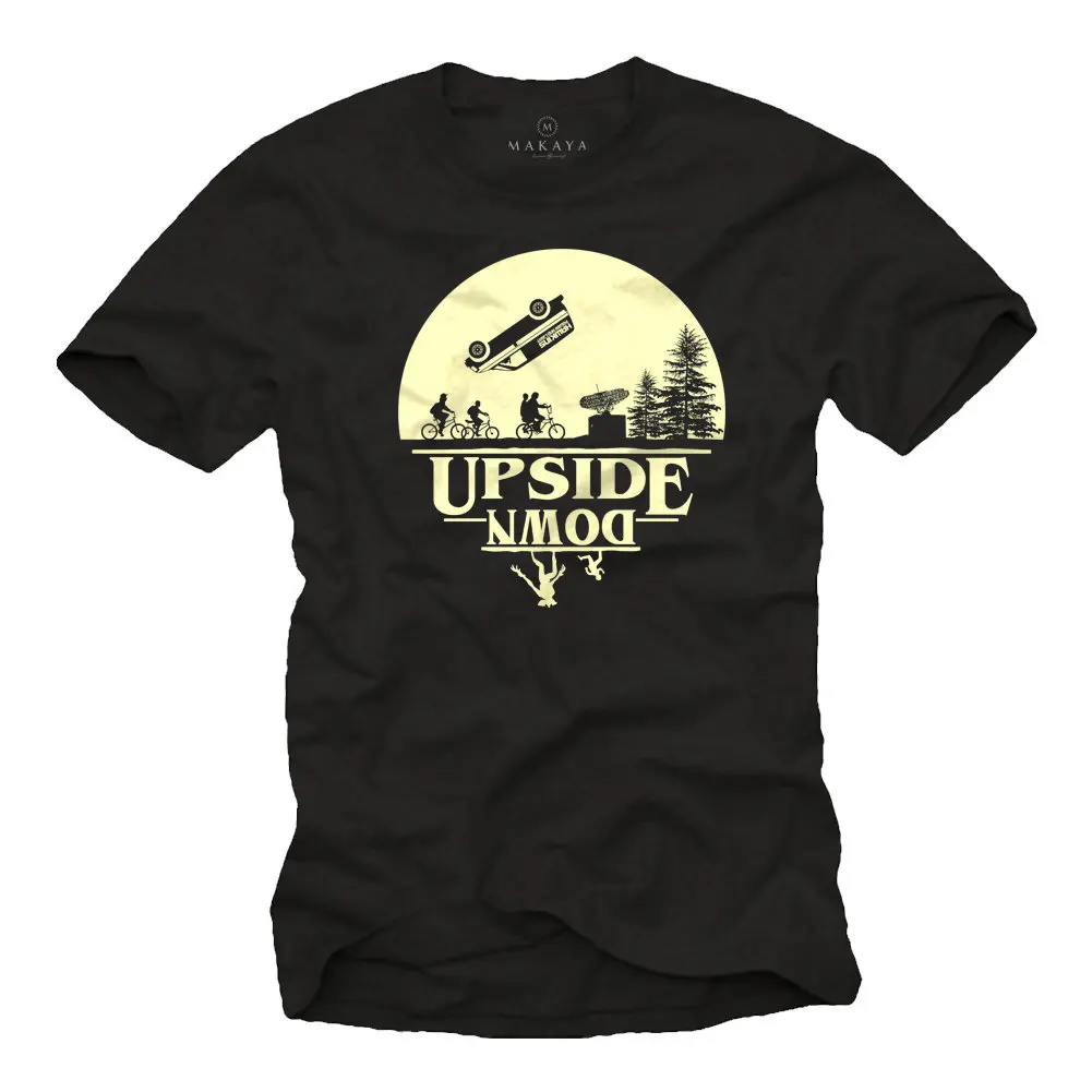2026 Camiseta Stranger Fan - Coisas de cabeça para baixo - Camisa masculina nerd presentes engraçados tamanho S-XXXXL