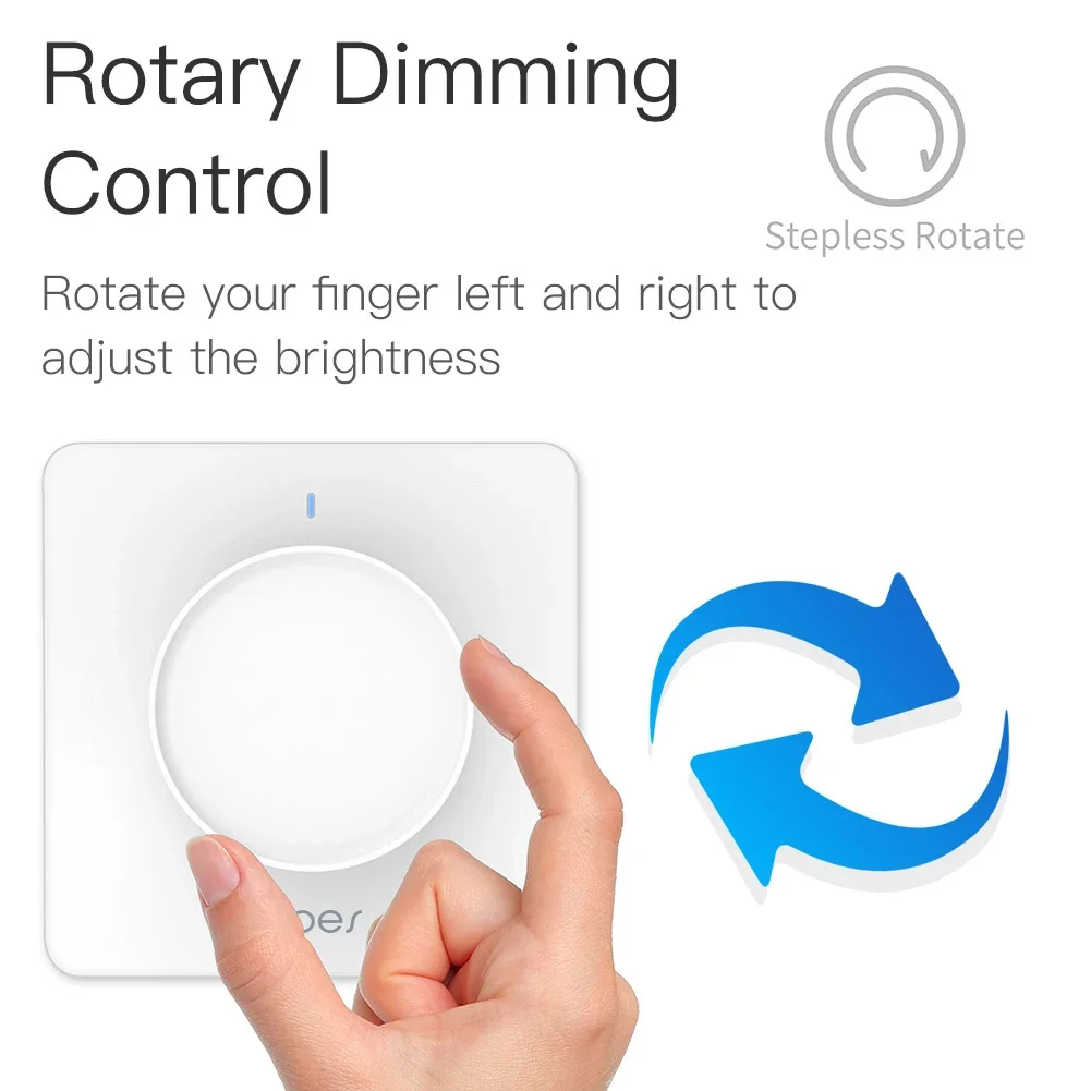 

WiFi Smart Switch Smart Home Integration Rotary And Touch Control Options Rotary Touch Control Options Adjust Brightness
