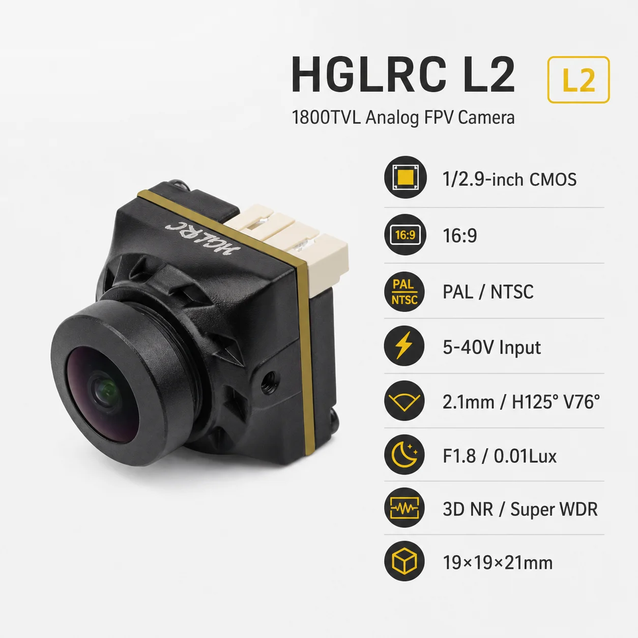HGLRC L1 L2 L3 Analog FPV Came - Drone Rc Yl3 ulasan dan harga