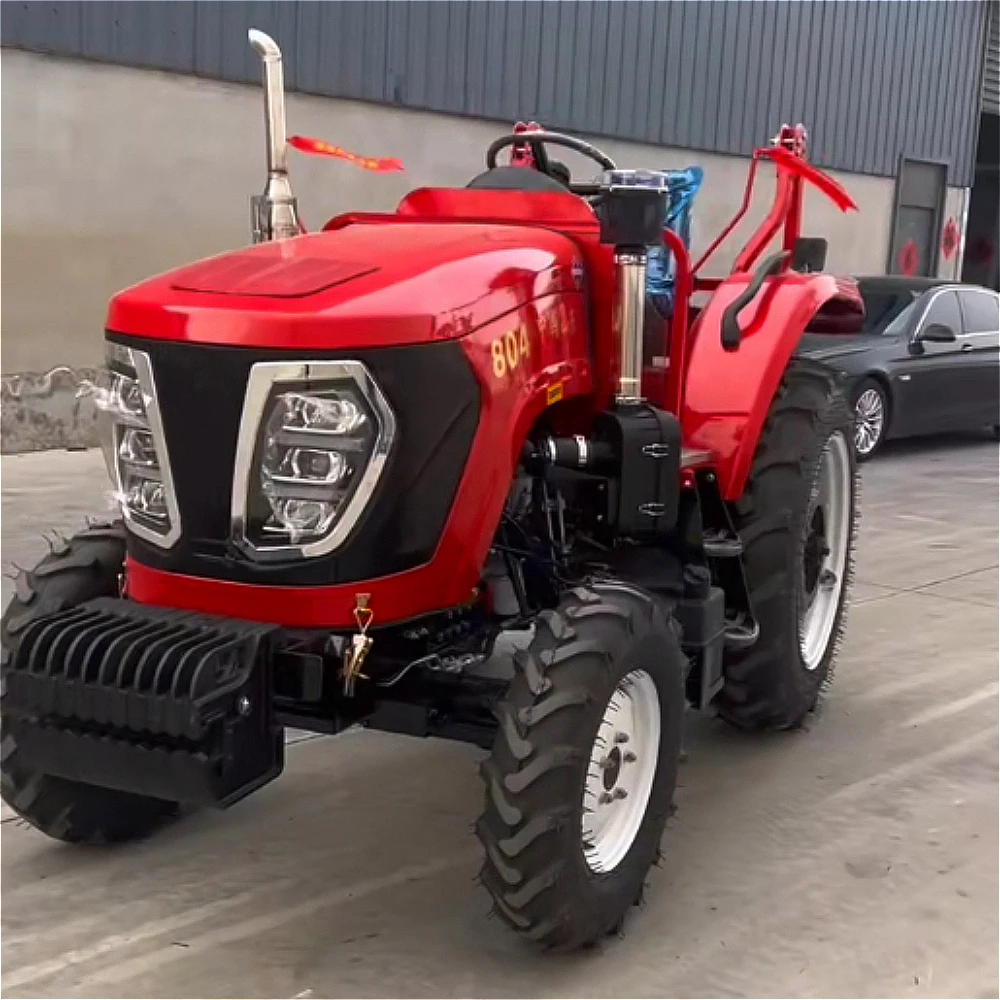 High-quality 80hp Wheeled Tractor for Home Use, Farm, Tillage, Plowing, Powerful Diesel Engine, Mini Wheeled Tractor
