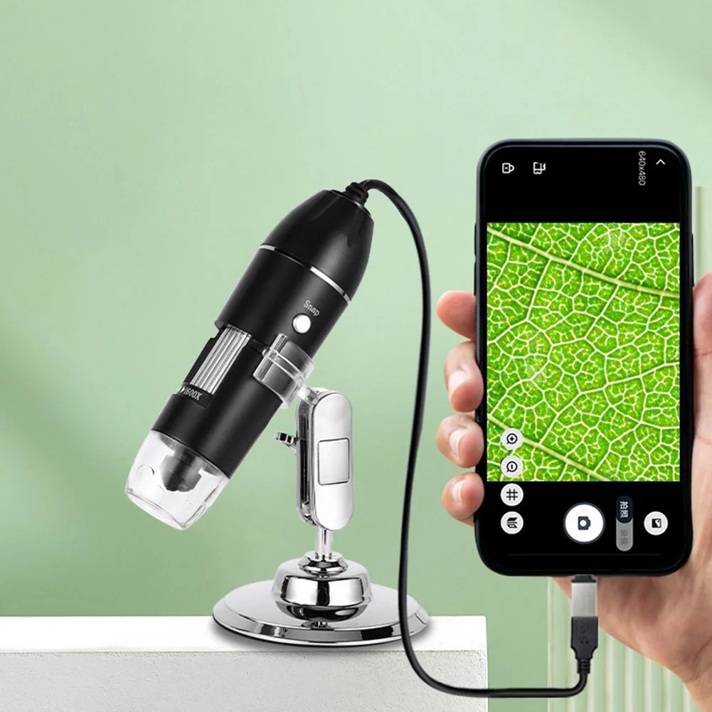

USB Electronic Microscope with Stand Digital Microscope Camera 500X 1000X 1600X for Cell Phone Repair