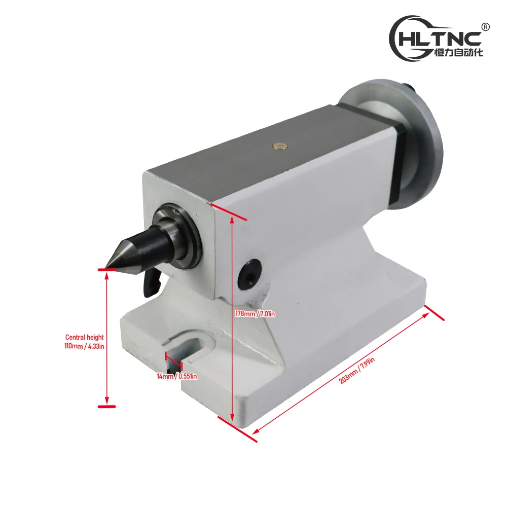 HLTNC K11-130 ثلاثة الفك تشاك ارتفاع المركز 110 مللي متر 130PRM Tailstock مطابقة 60 سيرفو دراجة نارية كام ضرس عدة #3