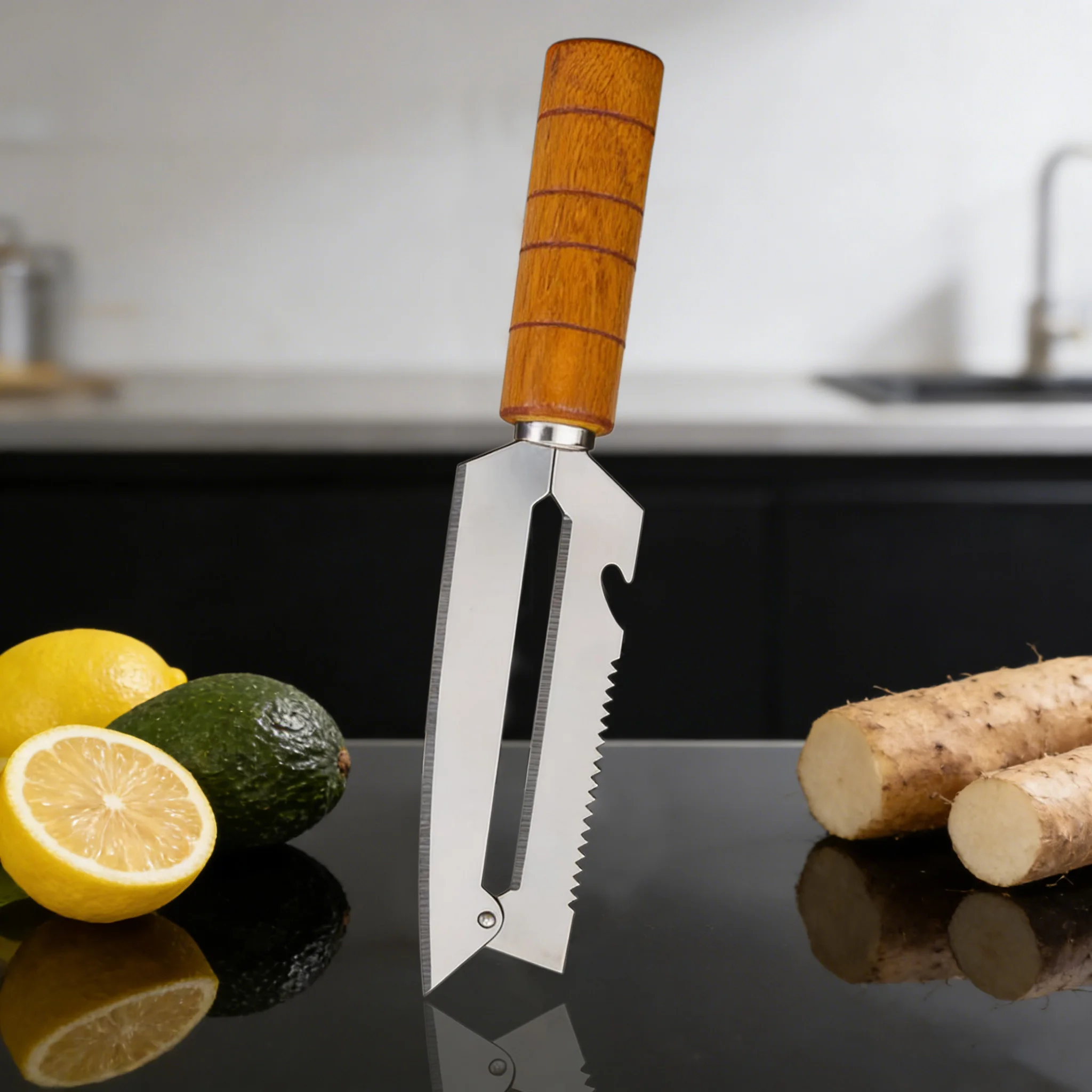 Pelador de caña de azúcar duradero, herramientas multifuncionales para frutas y verduras, cuchillo de cocina afilado Manual, herramientas de cocina