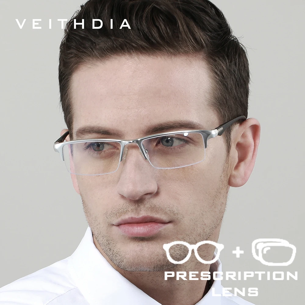

VEITHDIA алюминиевые прогрессивные очки для чтения по рецепту, фотохромные очки для близорукости, оптические очки с рецептом для мужчин и женщин V8777