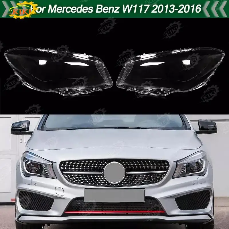 

Car Front Headlight Lens Cover For Mercedes Benz CLA W117 180 200 220 250 260 2013-2016 Lamp Shell Glass Headlamp Housing