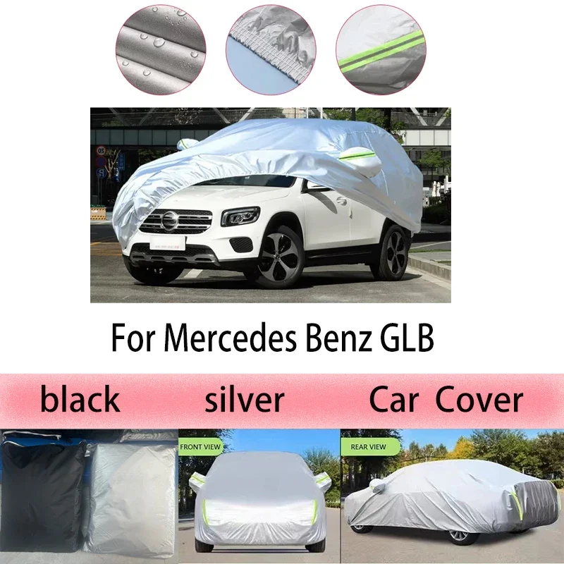 

For Mercedes Benz GLB 210T Polyester All-Weather Outdoor Car Cover Waterproof Anti-UV Dustproof Exterior Protection