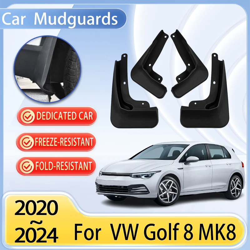 

Car Mudguards Parts For Volkswagen VW Golf 8 MK8 2020~2024 Mudflaps Tool Splashs Fenders Flare Cover Guards Auto Mud Accessories