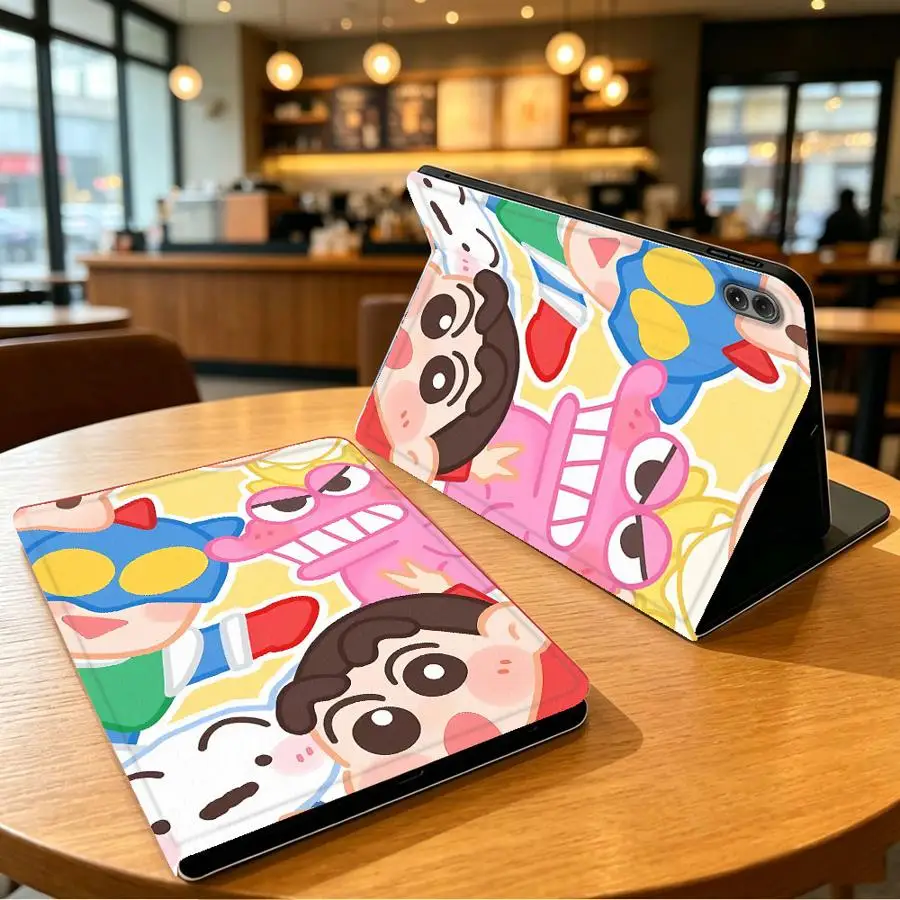 with Pencil Slot Case for Xiaomi Pad 6s Pro 7 Ultra Redmi Pad SE K Pad 8.8 9.7 12.4 Inch Pad 5 6 7 8 Pro Party Shin-Chans