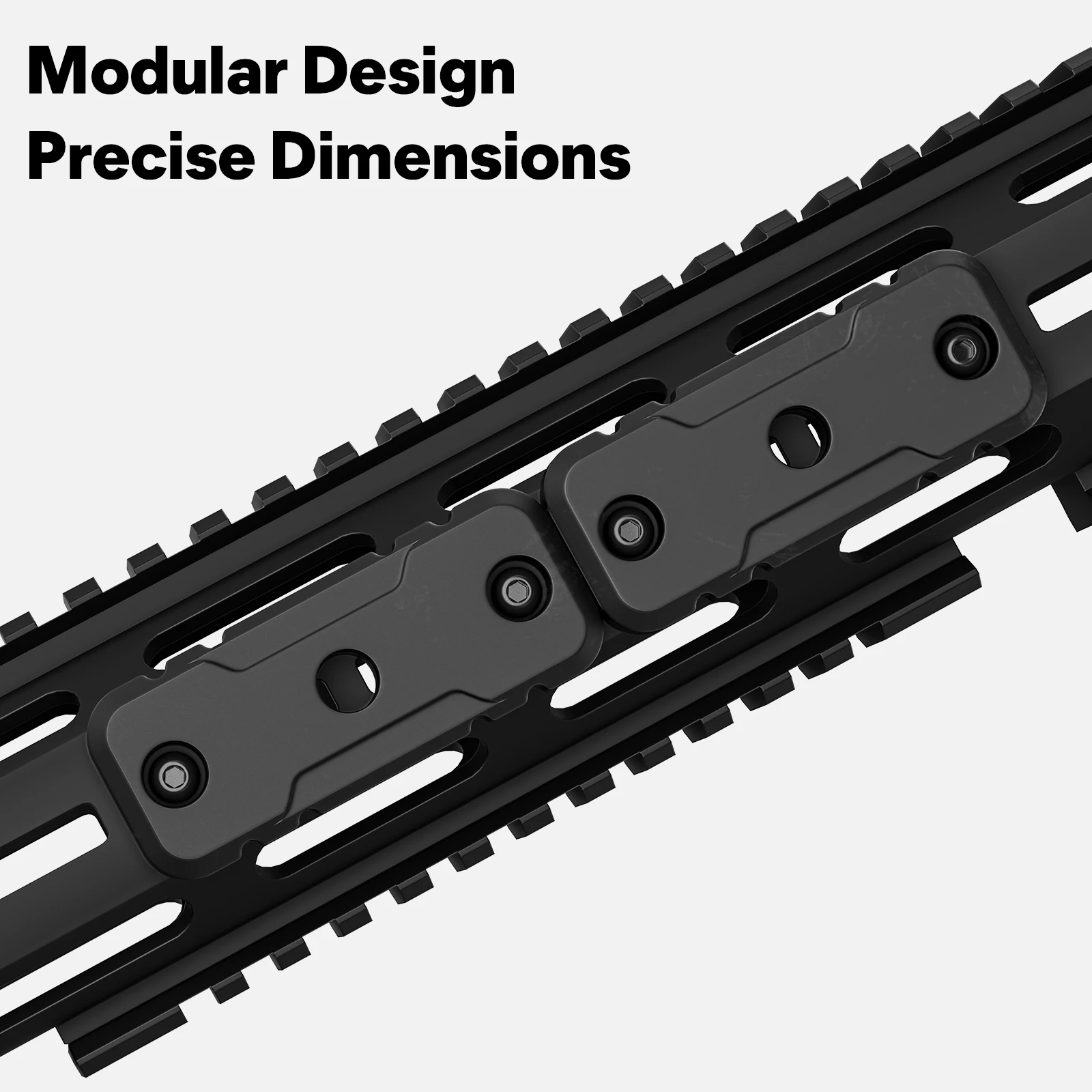 MLOK Exterior Forend Weights with QD Sling, MW5 All Metal Weight Block Kit for MLok Handguard, Rail Scales Mlok Hand Stop