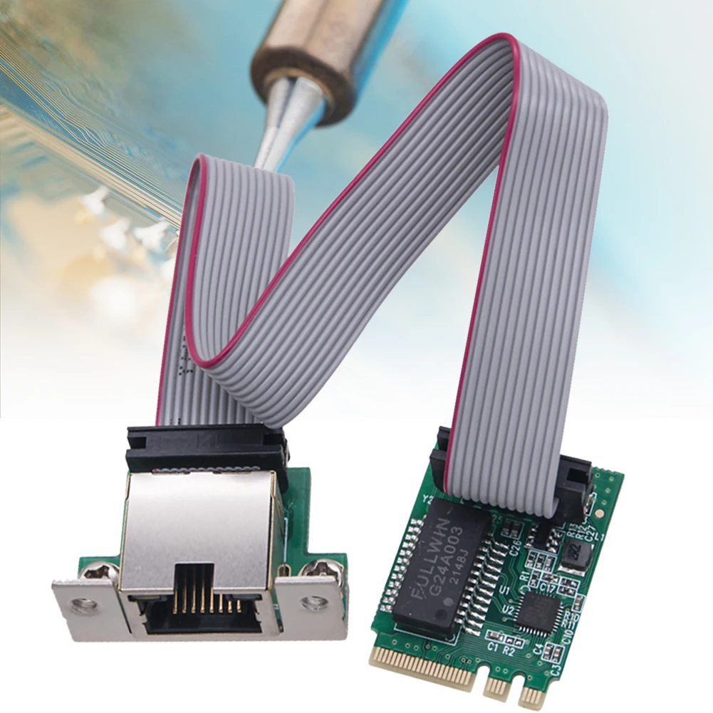 بطاقة شبكة M.2 10/100/1000Mbps M.2 RJ45 LAN محول منفذ واحد RJ45 بطاقة شبكة إيثرنت للكمبيوتر المكتبي لنظام التشغيل Windows Linux #1