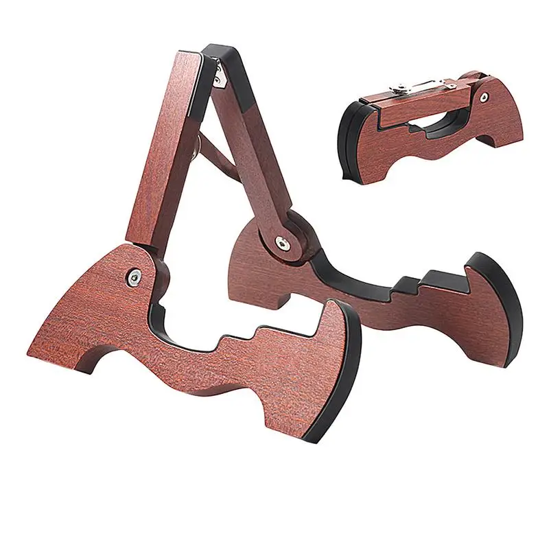 

Standing Guitar Holder Foldable Bass Display Base Wood Ukulele Bracket Nonslip Instrument Holder For Electric Bass Banjo Violin