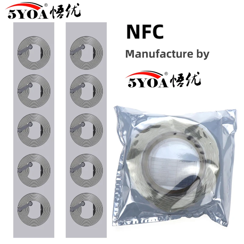 5YOA NFC Wet Sticker Transparent 13.56MHz Lable 213 Ntag213 RFID NFC phones IoT Personal Automation Shortcuts Share 215 216