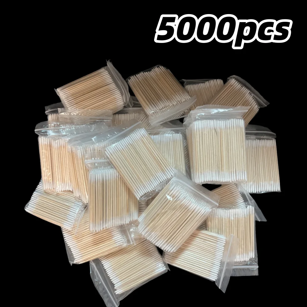 100/300/500 Nagels Houten Tip Katoen Stok Knoppen Wegwerp Ultra-Detail Corrector Nagellak Remover Schone Sticks manicure Gereedschap
