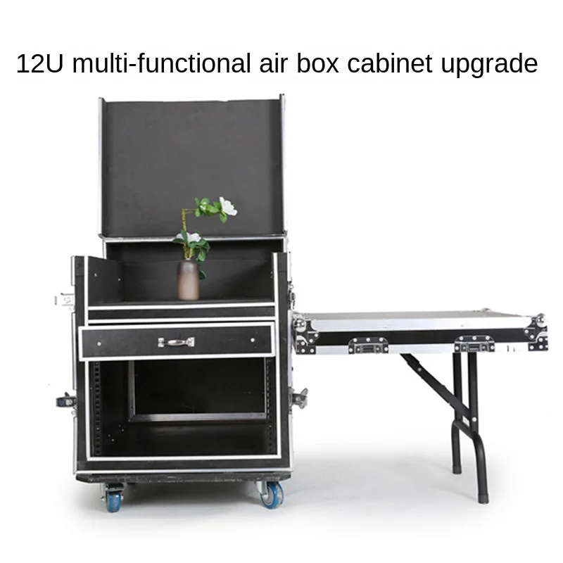 Professional 16U power amplifier chassis, aviation box cabinet, mixer rack, customized audio stage storage box